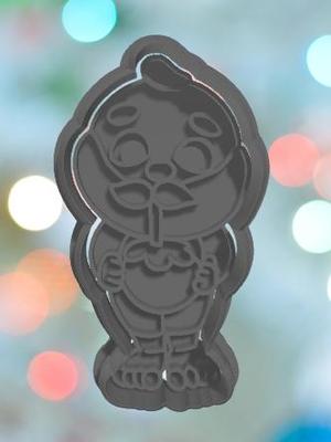 Summer Santa Sipping a Coconut Cookie Cutter