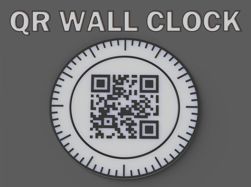QR wall clock