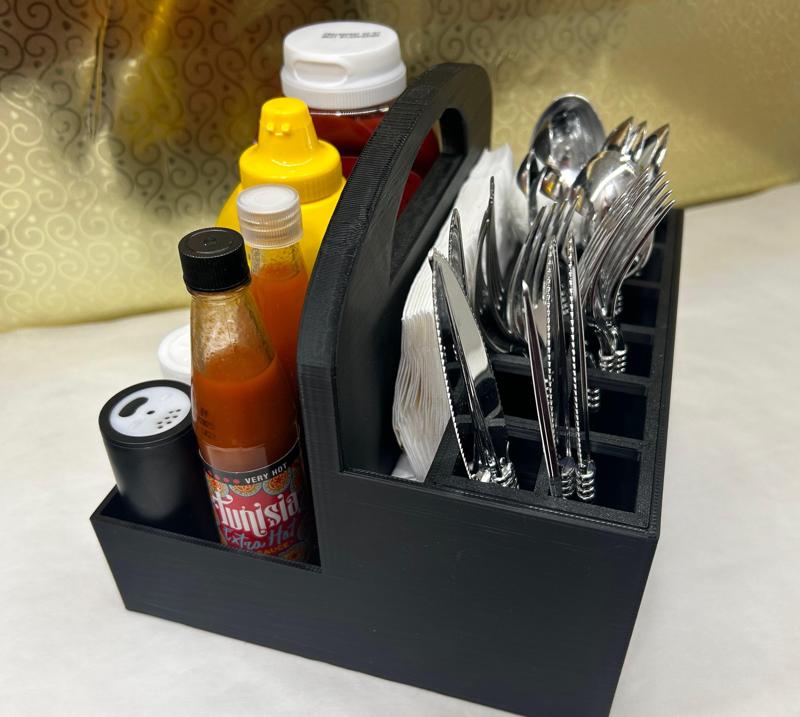 Cutlery/Condiment Caddy (with optional revolving base)
