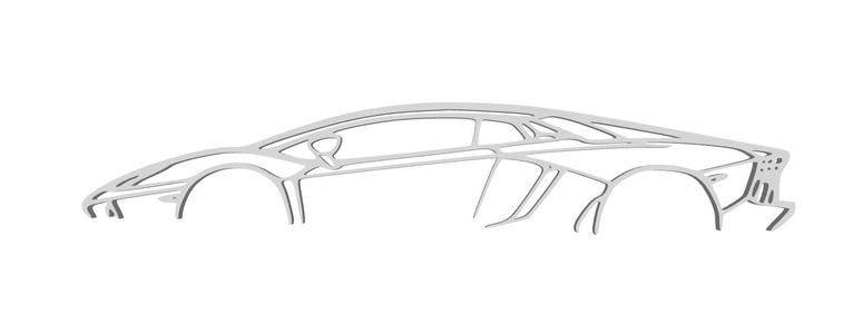 Easily scalable Lamborghini Aventador silhouette for your wall, keychains, etc.