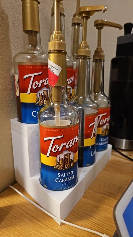 Dual Torani Coffee Syrup Pumping Station