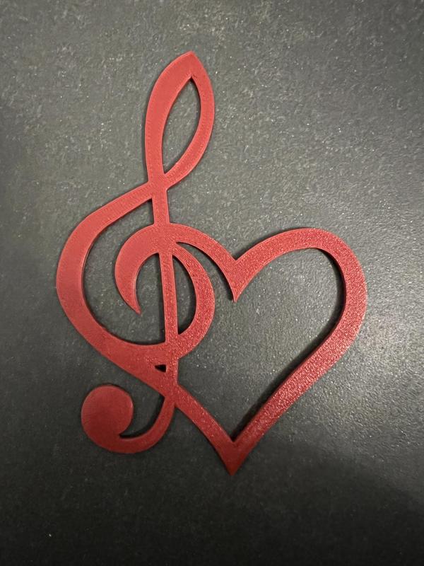 Clef note heart