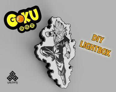 Goku - Dragon Ball Lightbox lamp - Manga Style