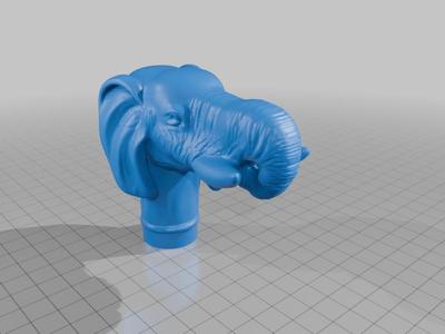 Elephant cane topper
