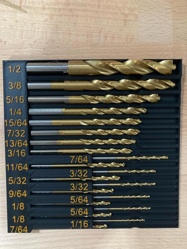 Drill Bit Organizer (Imperial)