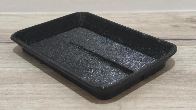 Soap tray with drain hole
