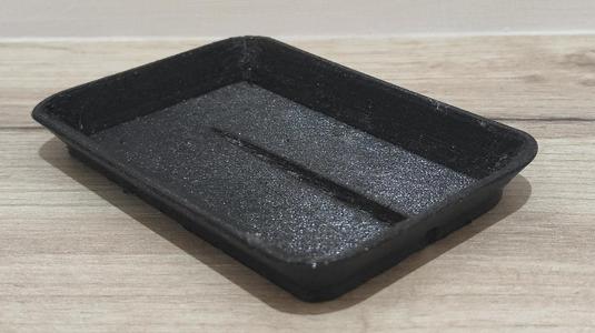 Soap tray with drain hole