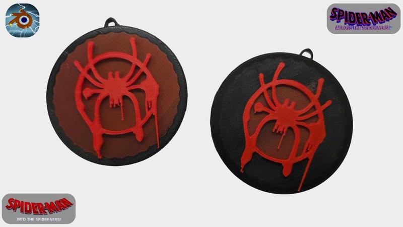 Miles Morales Logo Keychain