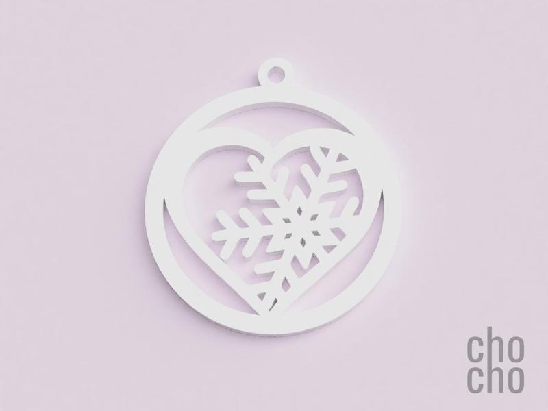 Heart Christmas Ornament VII