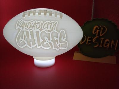 Kansas City Chiefs 3D GRAFFITI FOOTBALL LIGHT