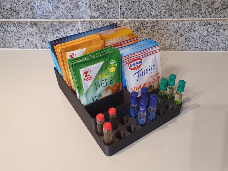 Kitchen packet organizer / baking accessories (Aufbewahrungsbox für Backutensilien)