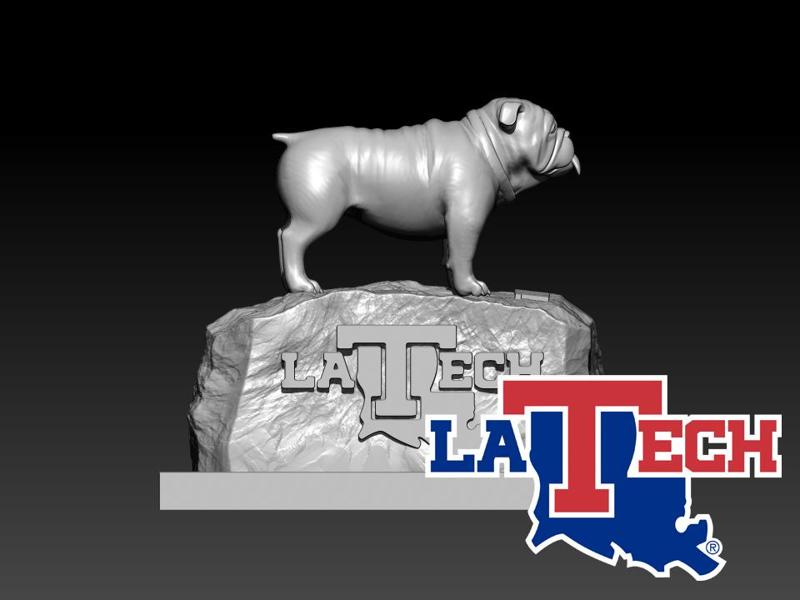 NCAA - Louisiana Tech University mascot statue - 3d Print