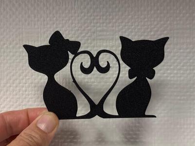 Decor Cats heart