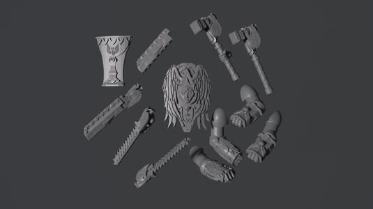 [Updated] Crimson death angels thunder hammer, power fist, chainswords & relic shield.