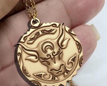 Buffalo head pendant