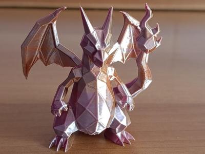 Charizard Low Poly Crystal Style Pokémon Figurine