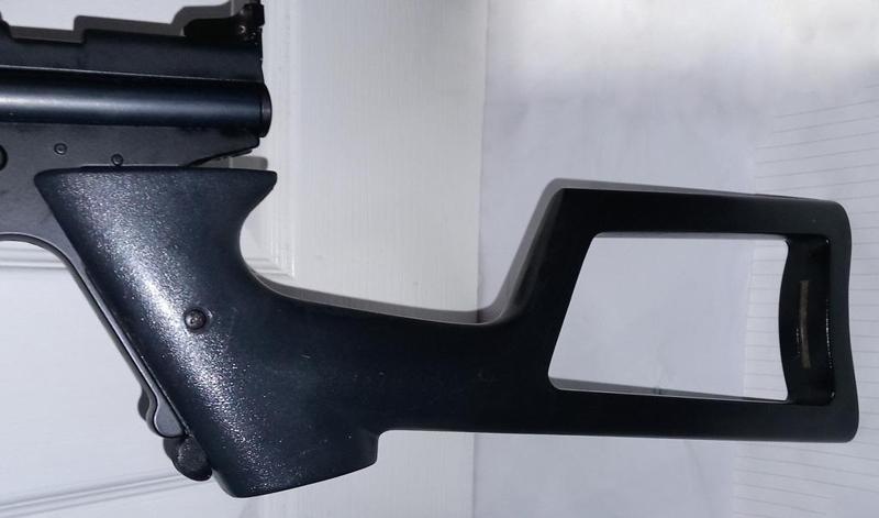 Old 1377 stock adapter to new style Crosman pistol
