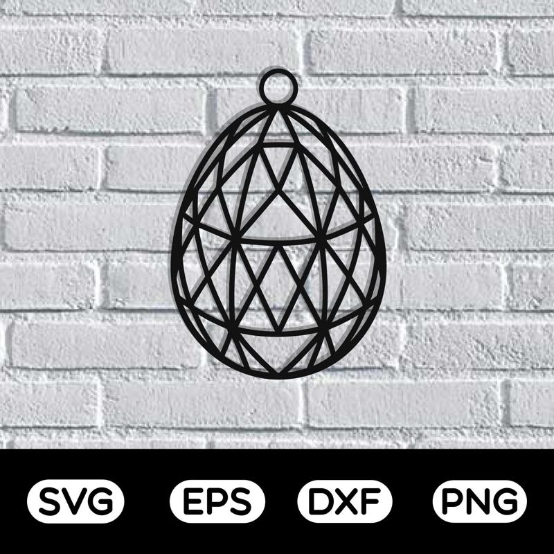 Easter Egg Metal wall Art Laser cut SVG