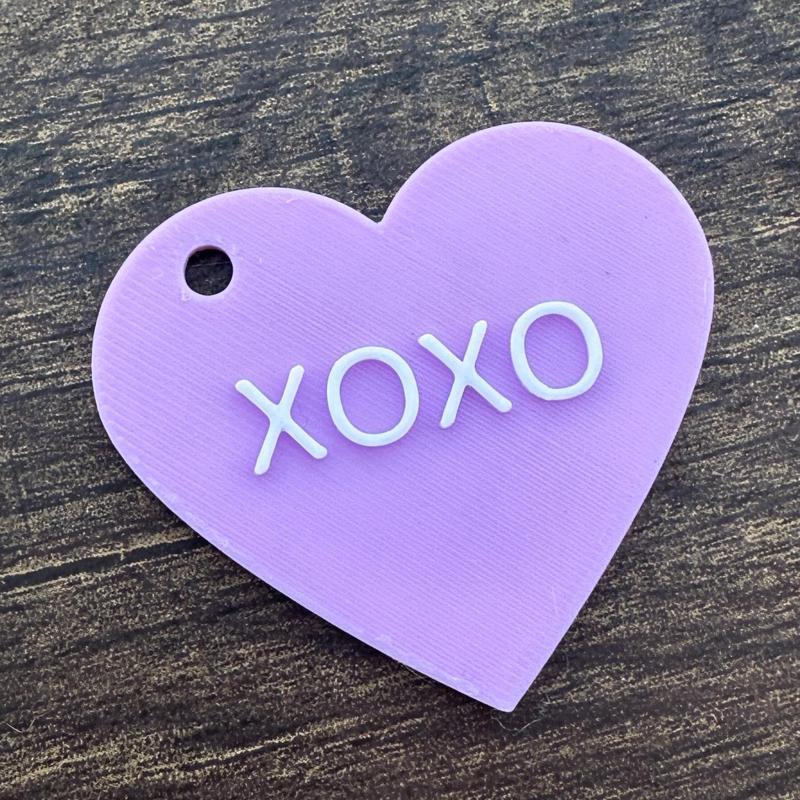 XOXO Conversation Heart Keychain