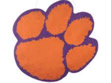 Clemson paw print keychain