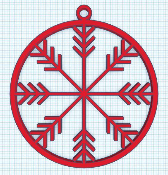 Snowflake christmas ornament