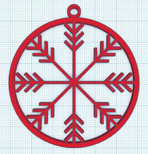Snowflake christmas ornament