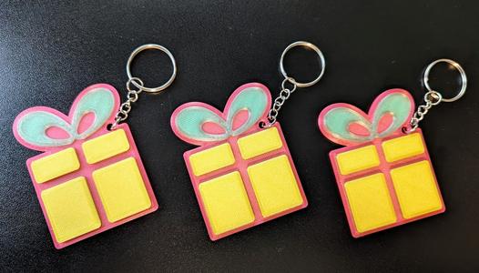 Christmas Present Keychain