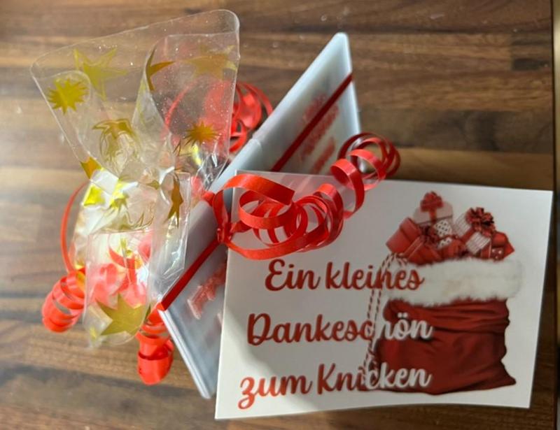 Weihnachtskarte mit Geldschein /Christmas card with banknote