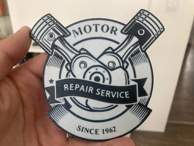 Motor repair service coaster