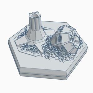 Hex Map Scale Destroyed Air Control Tower HMSMilD001