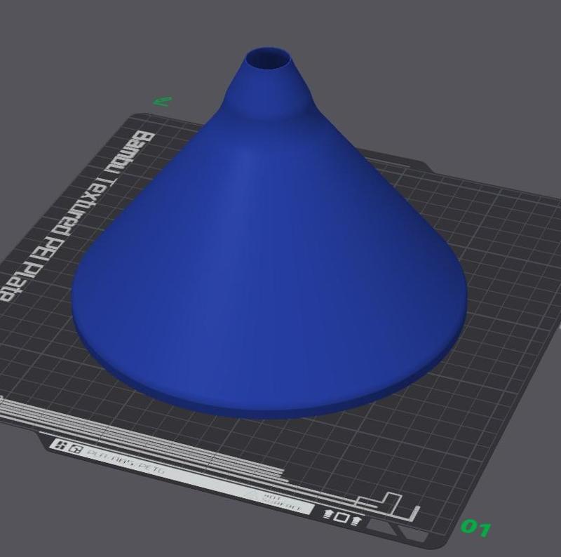 Trichter um Silica Gel verlustfrei umzufüllen