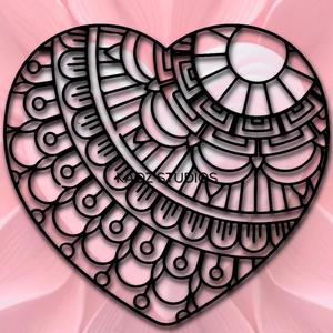 Mandala Heart Wall Art Heart Wall Decor Love Sign