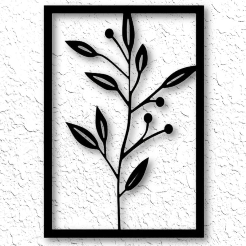 Mistletoe Sprig in Frame Wall Art Plant Wall Decor 2d