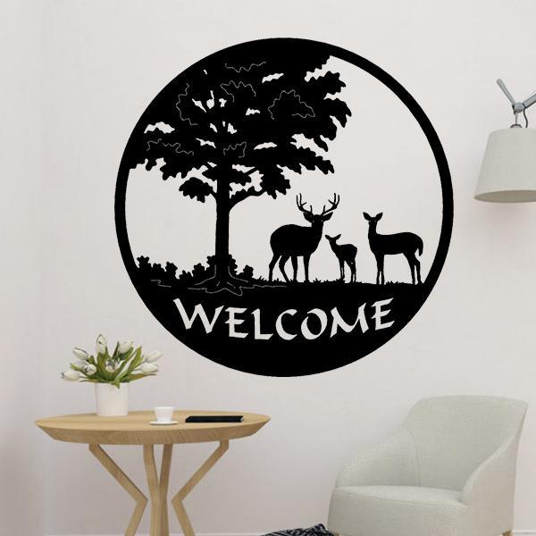 Deer Welcome Panel Decor