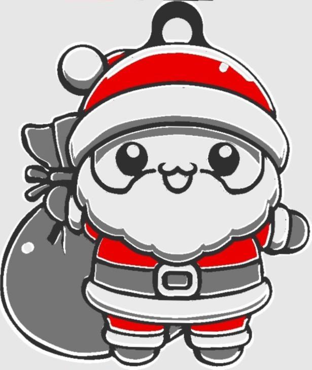 Santa Keychain / Tree Decor