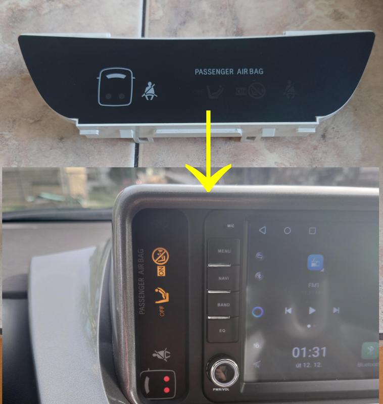 Toyota IQ indicator conversion 1din to 2din