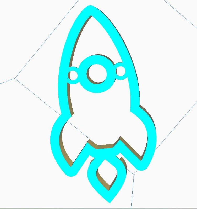 Neon Rocket 3d