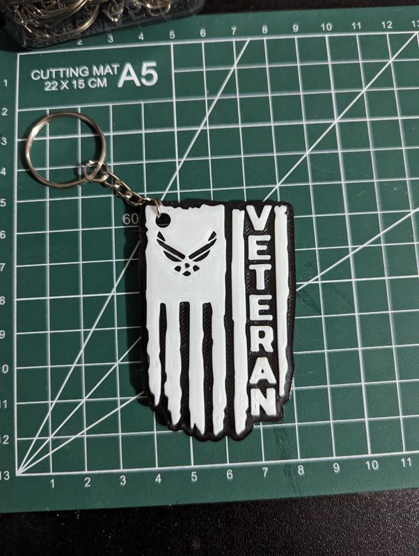 Air Force Veteran Keychain