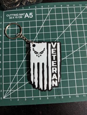 Air Force Veteran Keychain
