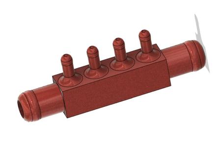 Gardena hub 13mm to 4x 4,6mm