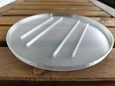 Round saucer for plant pots