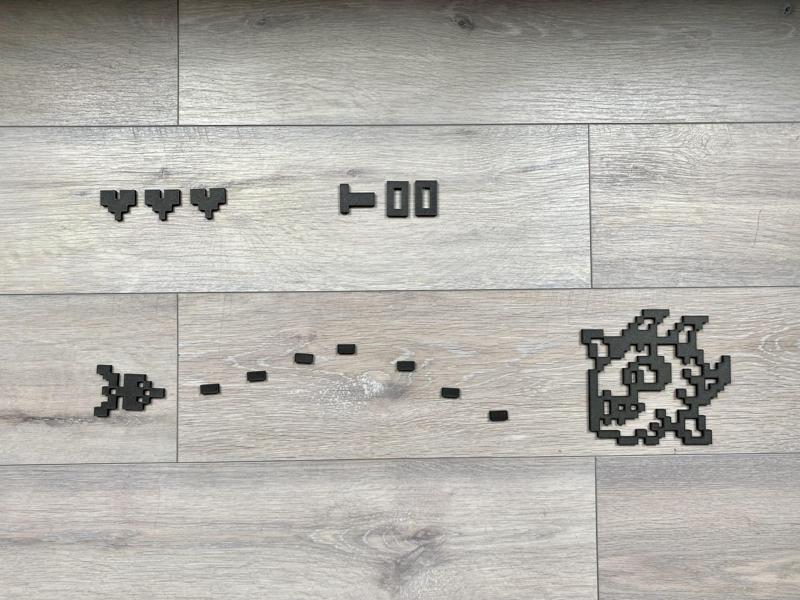 Space Impact (pixel wall art)