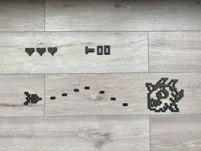 Space Impact (pixel wall art)