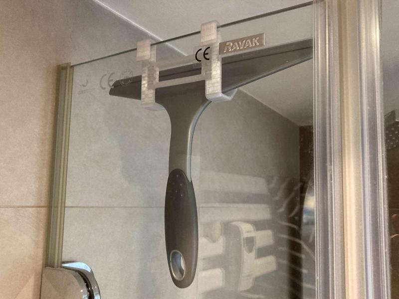 Hook for shower squeegee