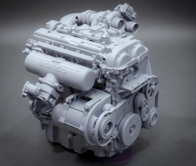 Detailed Car Engine Model Aramco
