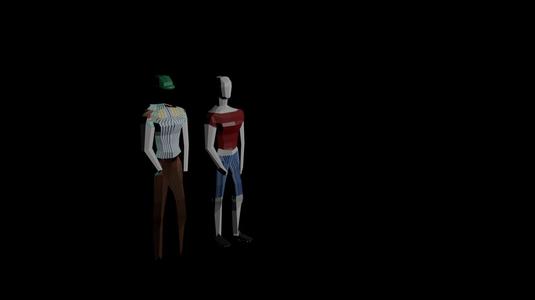Figure with hipster clothes