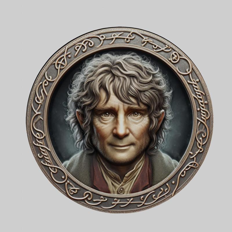 Bilbo Baggins Lord of Rings Medallion for CNC Router Laser & 3D Printer