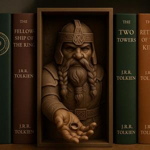 Gimli Book Nook – Lord of the Rings Inspired Dwarf Warrior STL