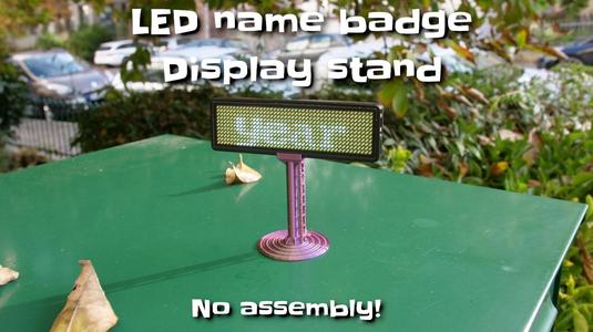 LED Name Badge Display Stand