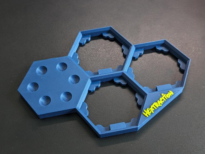 Hextraction Tile / Ball Holder (hidden magnets Remix)